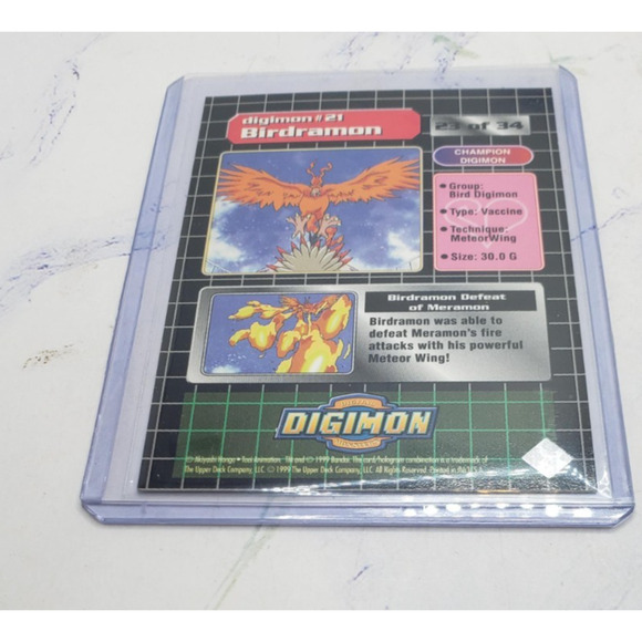 1999 Upper Deck Digimon Series 1 Birdramon Foil #23 - Picture 4 of 4